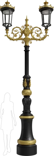 Wysoka latarnia stylowa KBM!_2xR03!_2x42! h=4500 v2