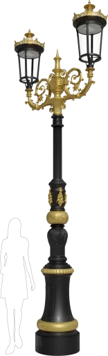 Wysoka latarnia stylowa KBM!_2xR03!_2x42! h=4500 v2