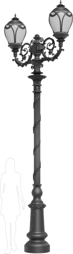 Wysoka latarnia stylowa MRX (d120)_2xR03_2xA2D_O h=4500