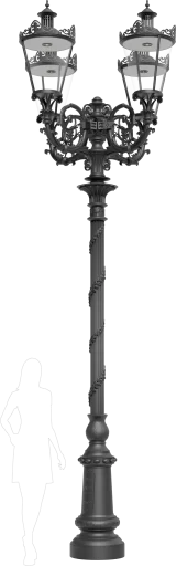 Wysoka latarnia stylowa MRX (d120)_4xR03_4x03!_O h=4500