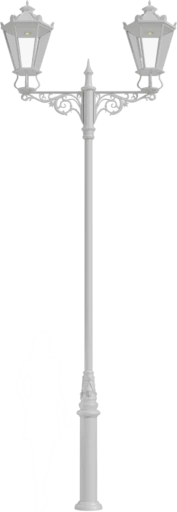 Latarnia stylizowana ST1_2xR01_2x01A hs=4000, hc=4950, biała