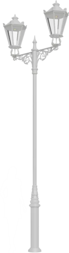 Latarnia stylizowana ST1_2xR01_2x01A hs=4000, hc=4950, biała