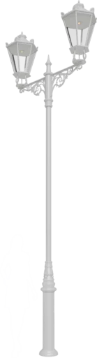 Latarnia stylizowana ST1_2xR01_2x01A hs=4000, hc=4950, biała